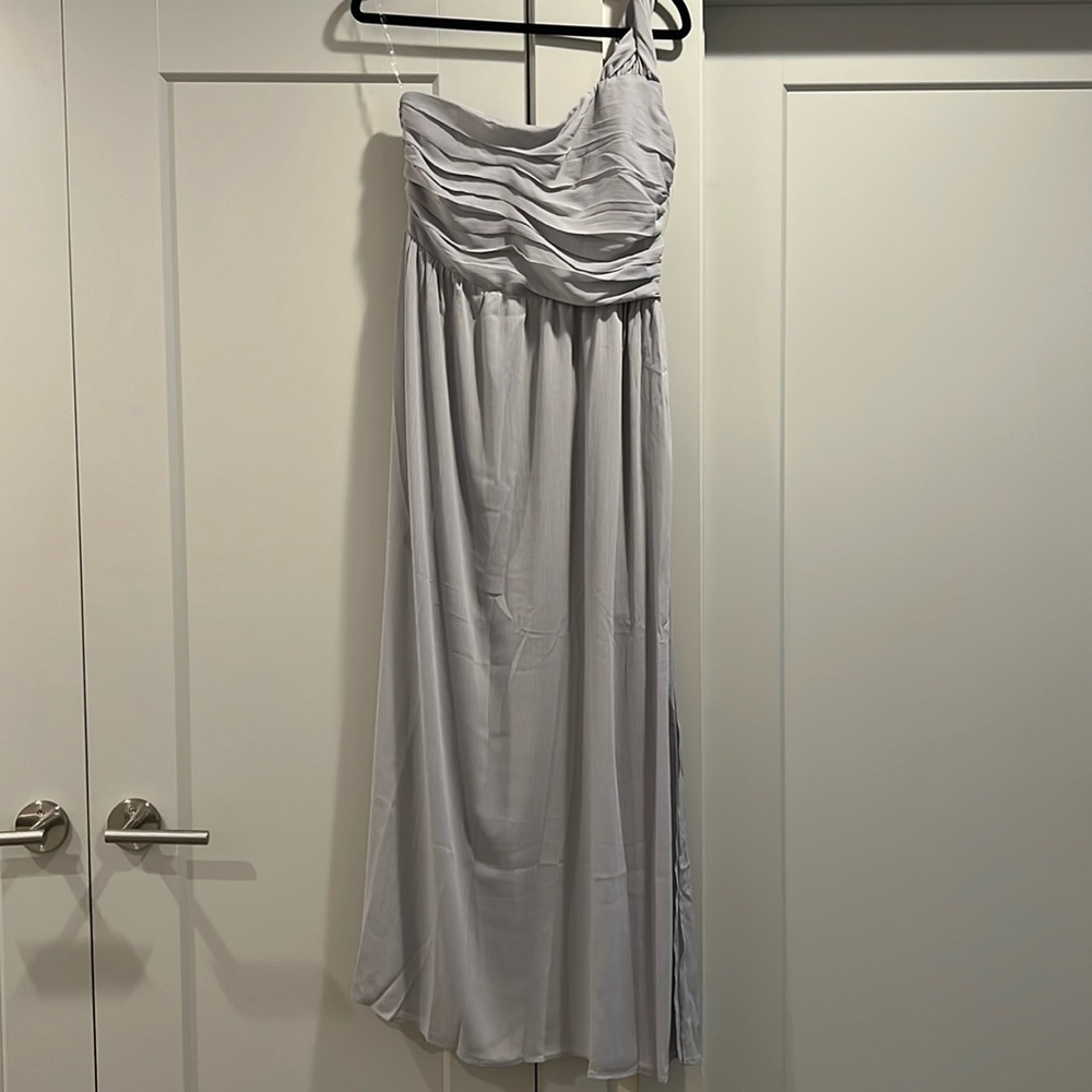 One Shoulder Gray Dress